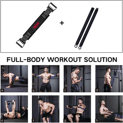 Resistance Bands Bar Exercise Bands Attachment 38" Black Max Load 800Lb for Home Gym Workout Full Body Workout Power Lifting Fitness Bar